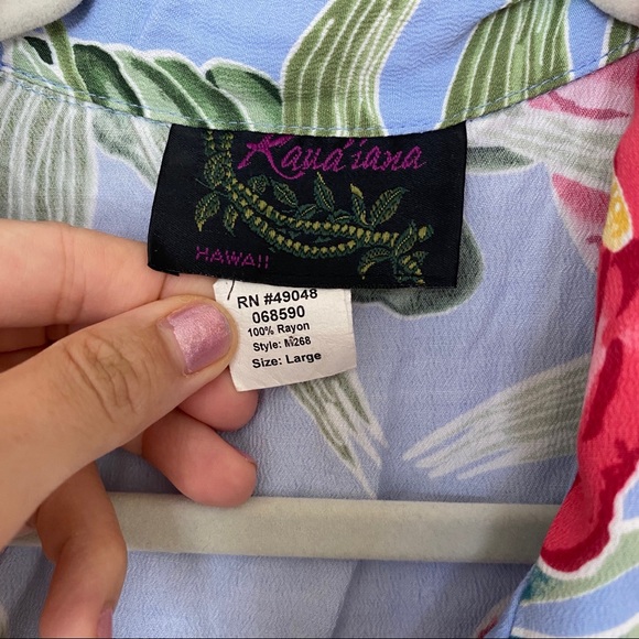 Vintage Hawaiian Tropical Print Button Down - Picture 2 of 4